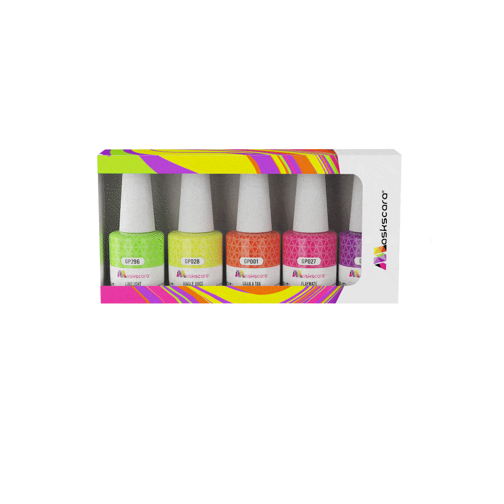 <img scr = “Maskscara Gel-It 5 Pack Neon Wonderland Kit.gif” alt = “Neon Gel Polish Kit by the brand Maskscara ”>