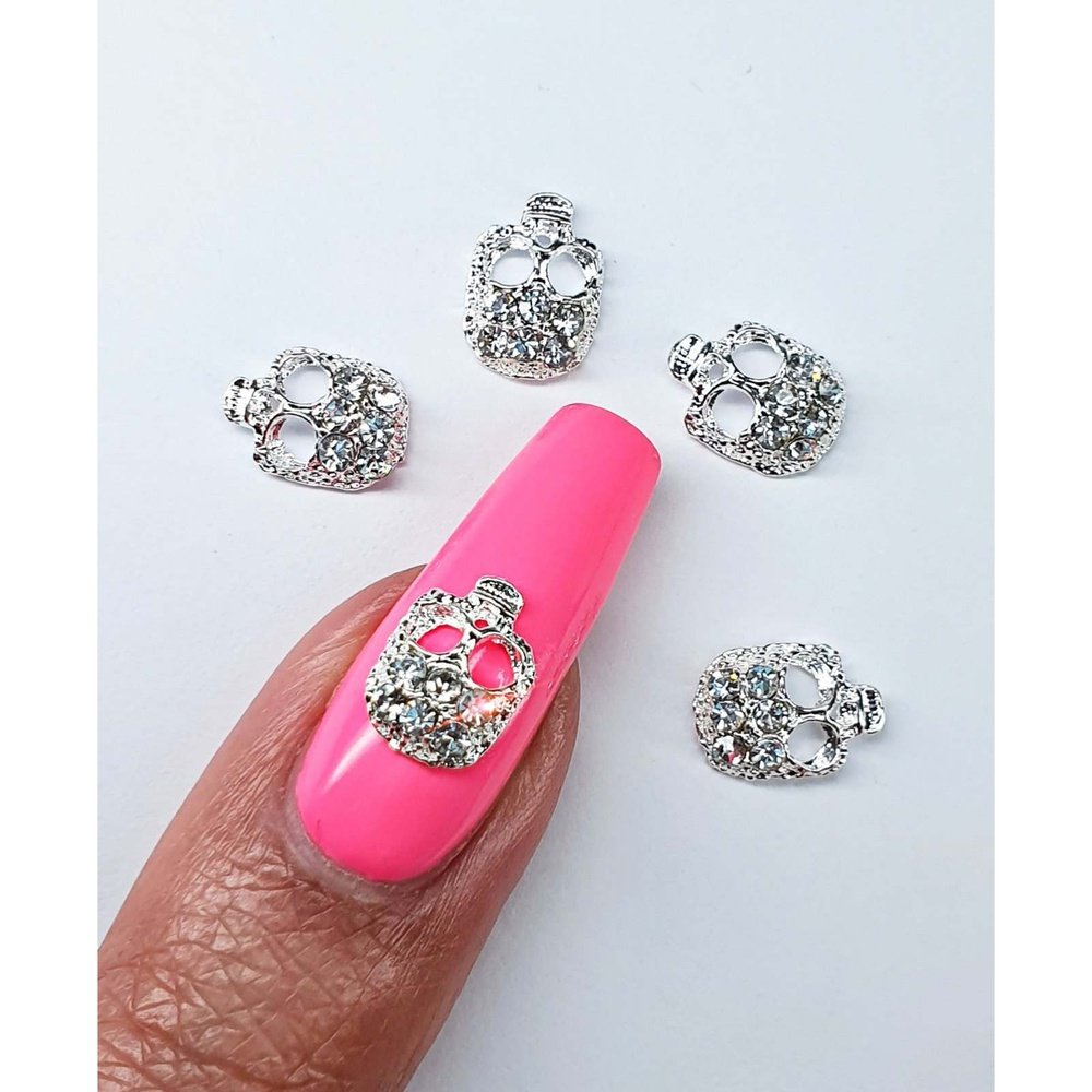 Silver Skull Gems 2 (5 Pcs) - Maskscara