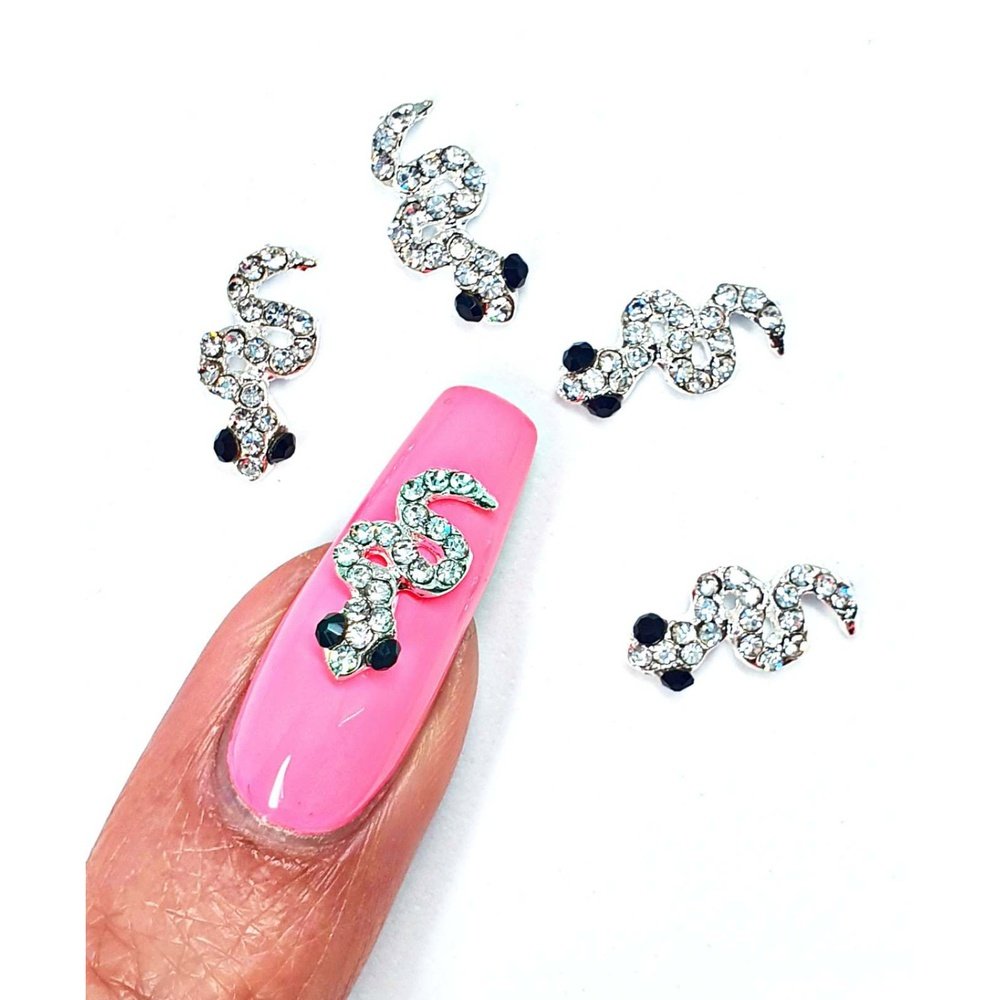 Silver Snake Gems (5 Pcs) - Maskscara