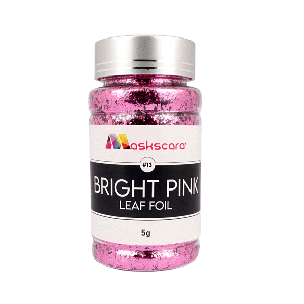 Metallic Leaf Foil pots - 5G Bright Pink - Maskscara