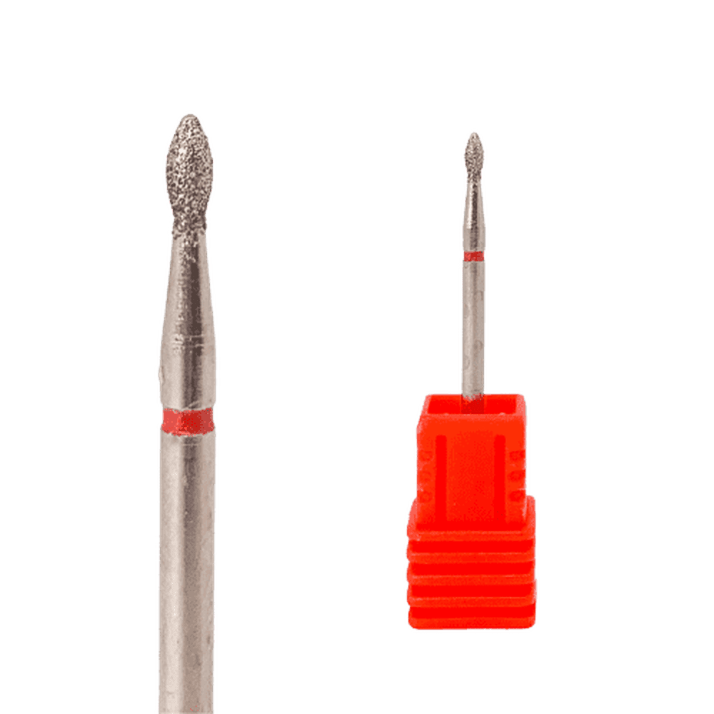 Diamond E-File Bit - Fine X Russian Oval Cuticle Bit - Maskscara