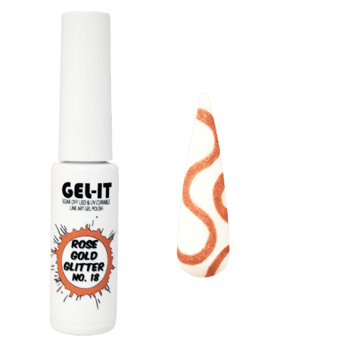 Line Art Gel 7ml - Rose Gold Glitter - Maskscara