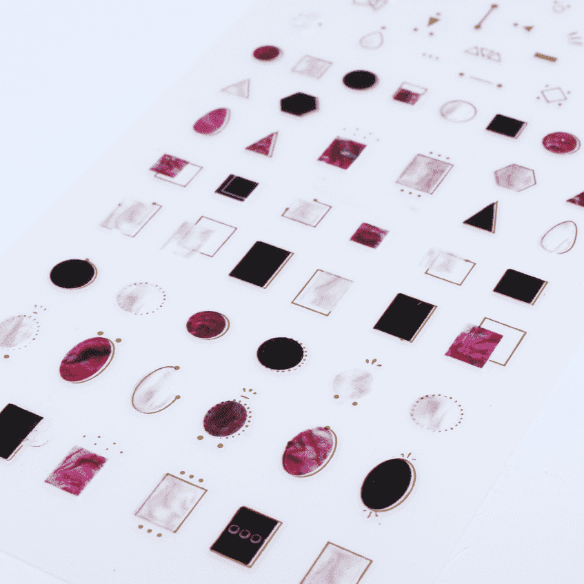 Nail Art Sticker - Marble Geometric (MG190110-06) - Maskscara