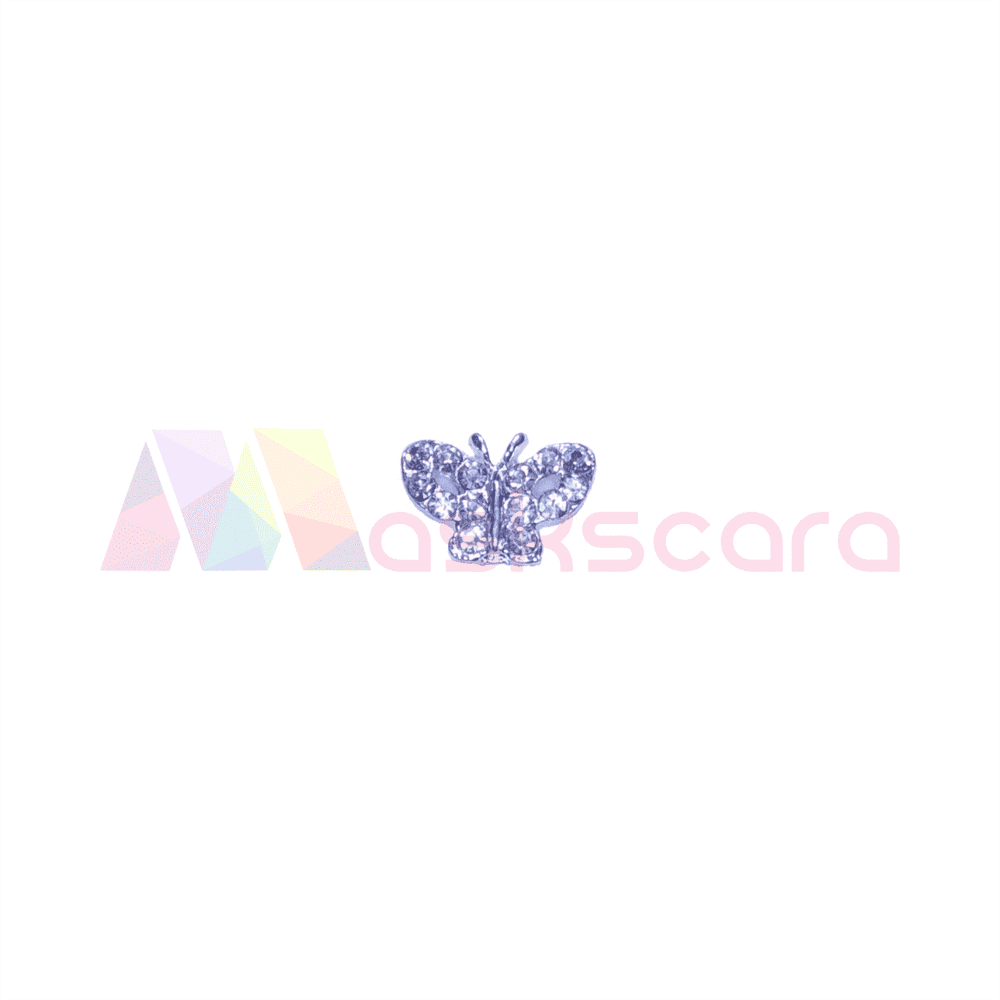 Silver Butterfly Gems (5 Pcs) - Maskscara