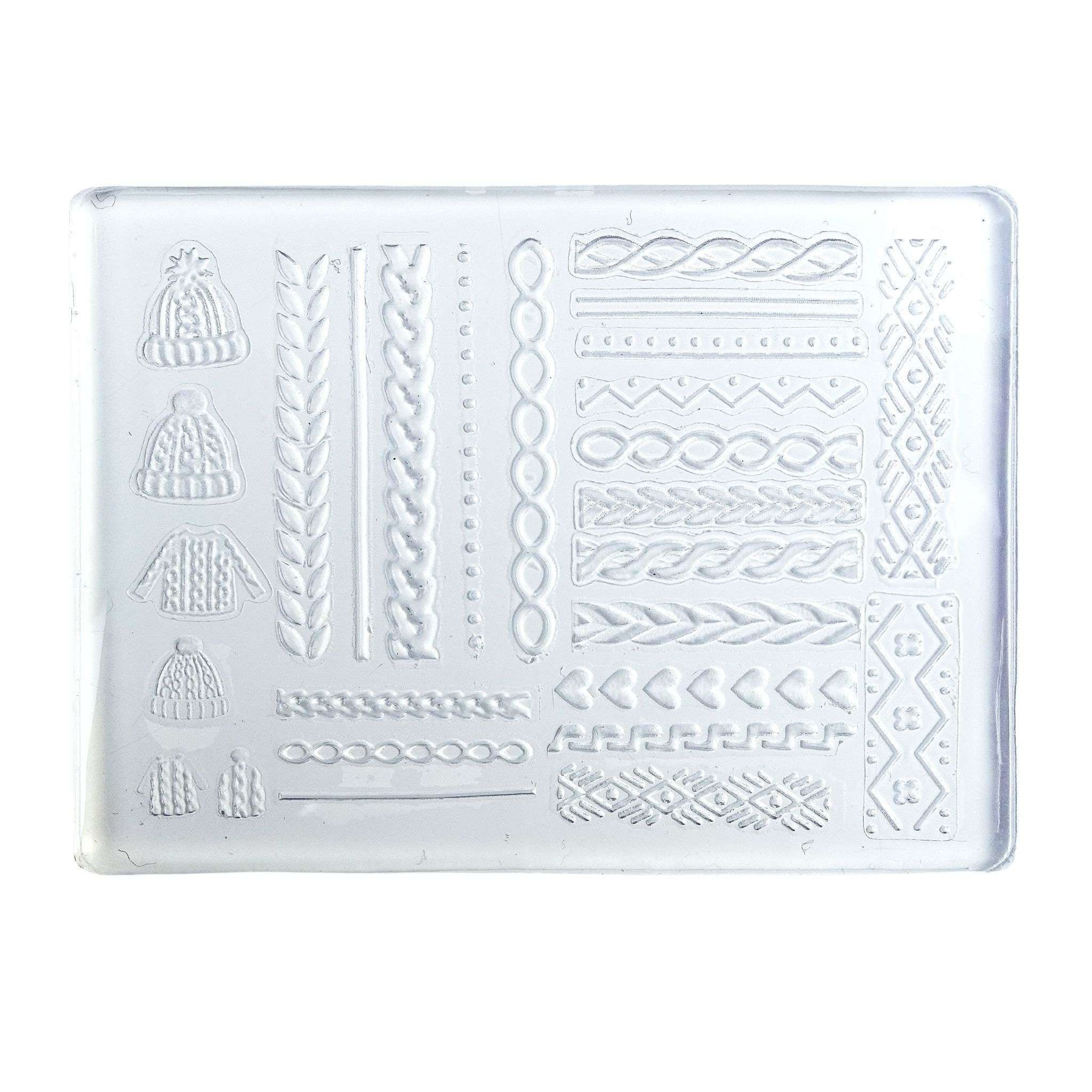 3D Thin Silicone Mold #C-51 - Cable Knit
