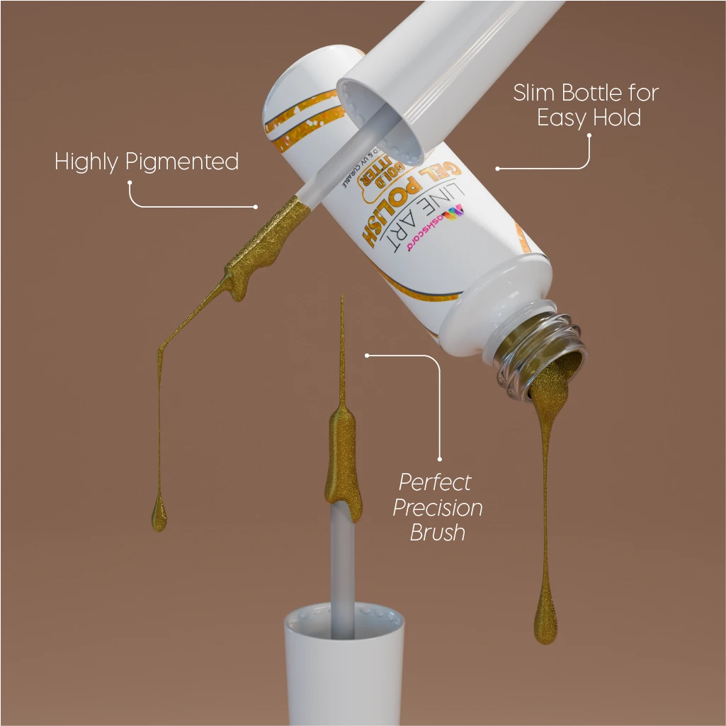 Line Art Gel 7ml - Gold Glitter