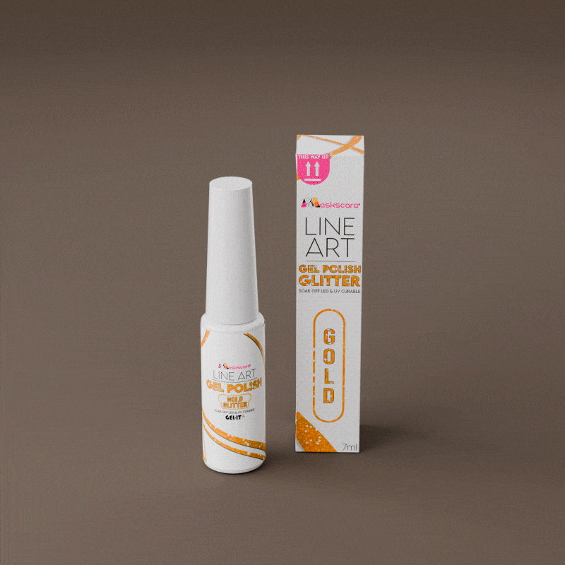 Line Art Gel 7ml - Gold Glitter