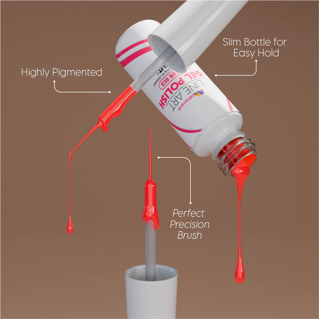 Line Art Gel 7ml - Neon Red