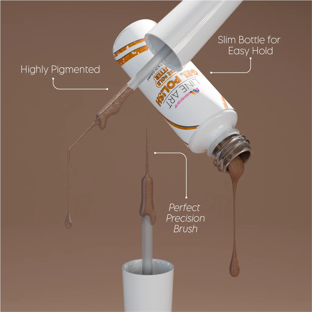 Line Art Gel 7ml - Rose Gold Glitter