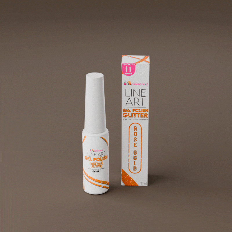 Line Art Gel 7ml - Rose Gold Glitter