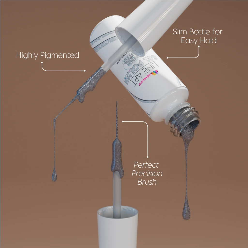 Line Art Gel 7ml - Silver Glitter