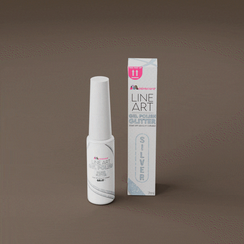 Line Art Gel 7ml - Silver Glitter