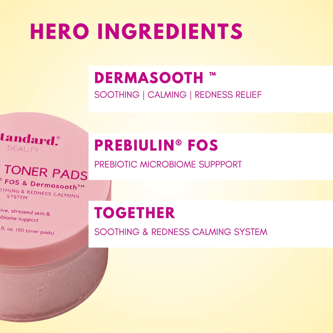 Milky Toner Pads with preBIULIN® FOS & Dermasooth™