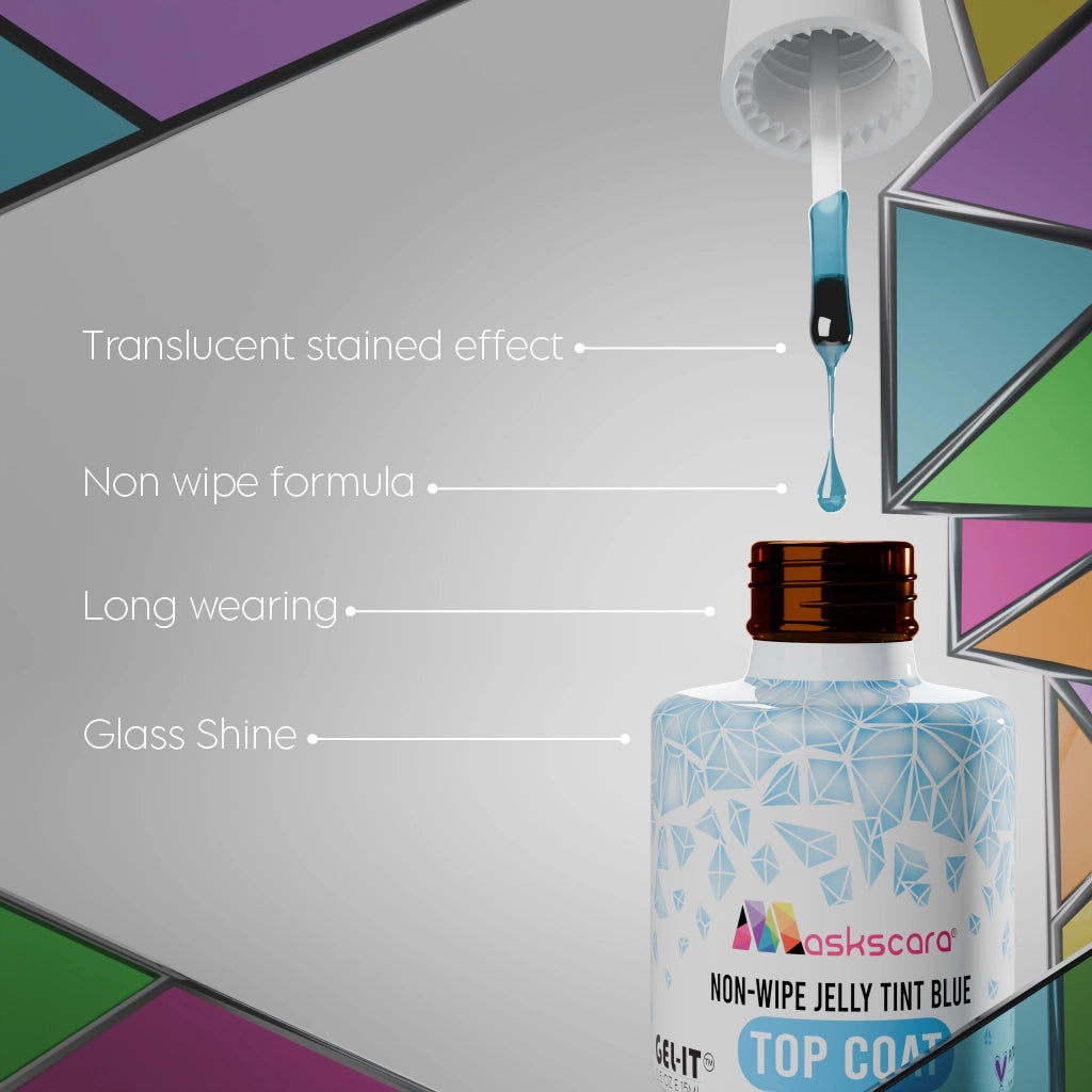 Non Wipe Top Coat - Blue Jelly Tint - 15ml