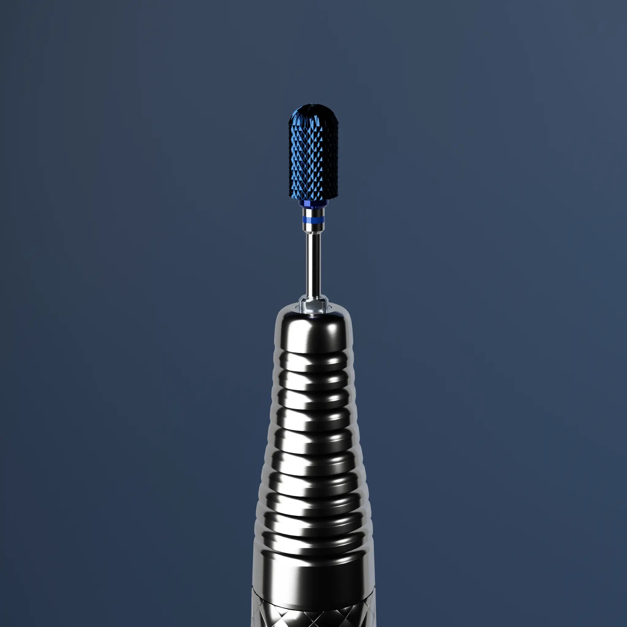 Blue Carbide E-File Bit - 3/32" Barrel Ball Top