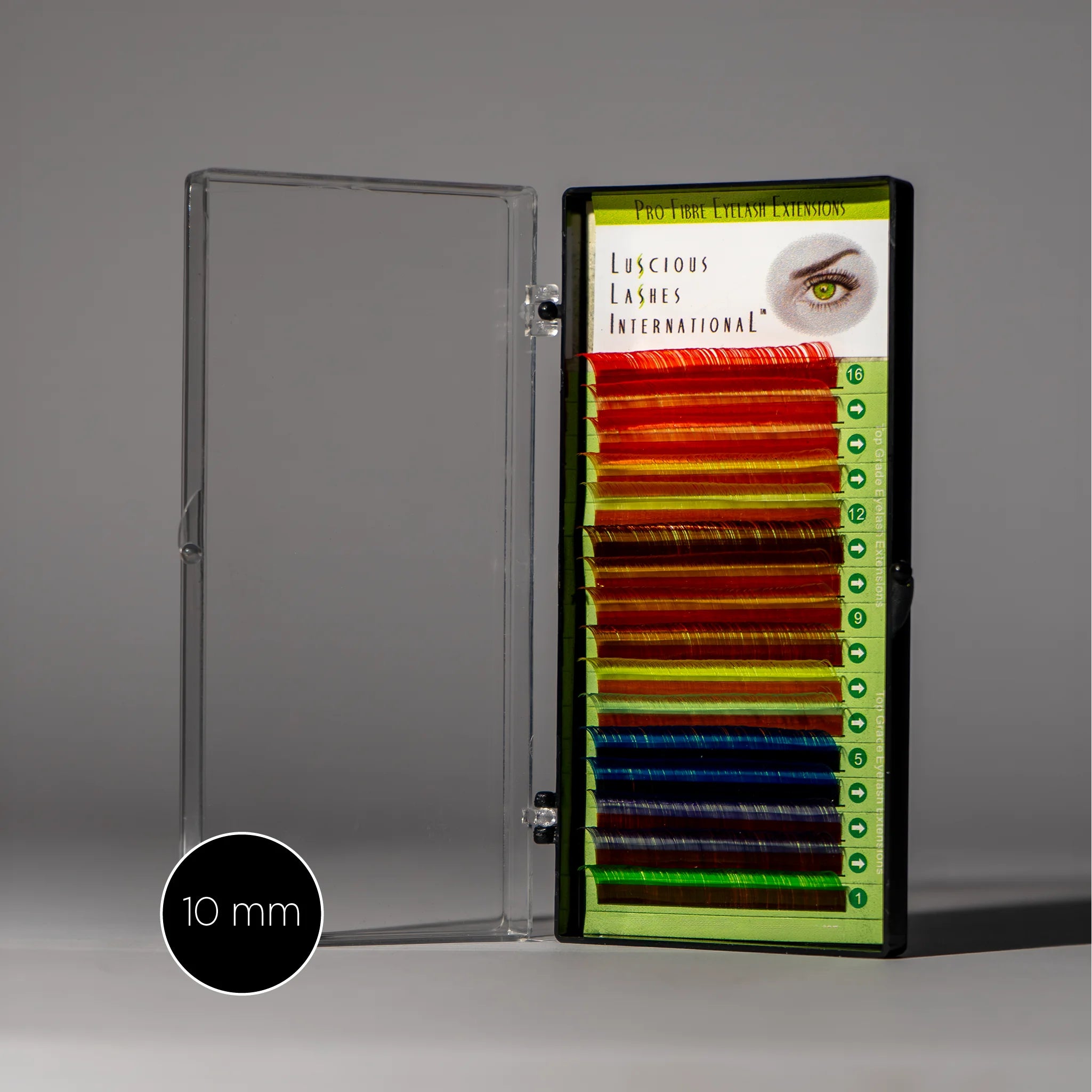 Colour Lashes C-Curl 0.07mm Rainbow 10mm