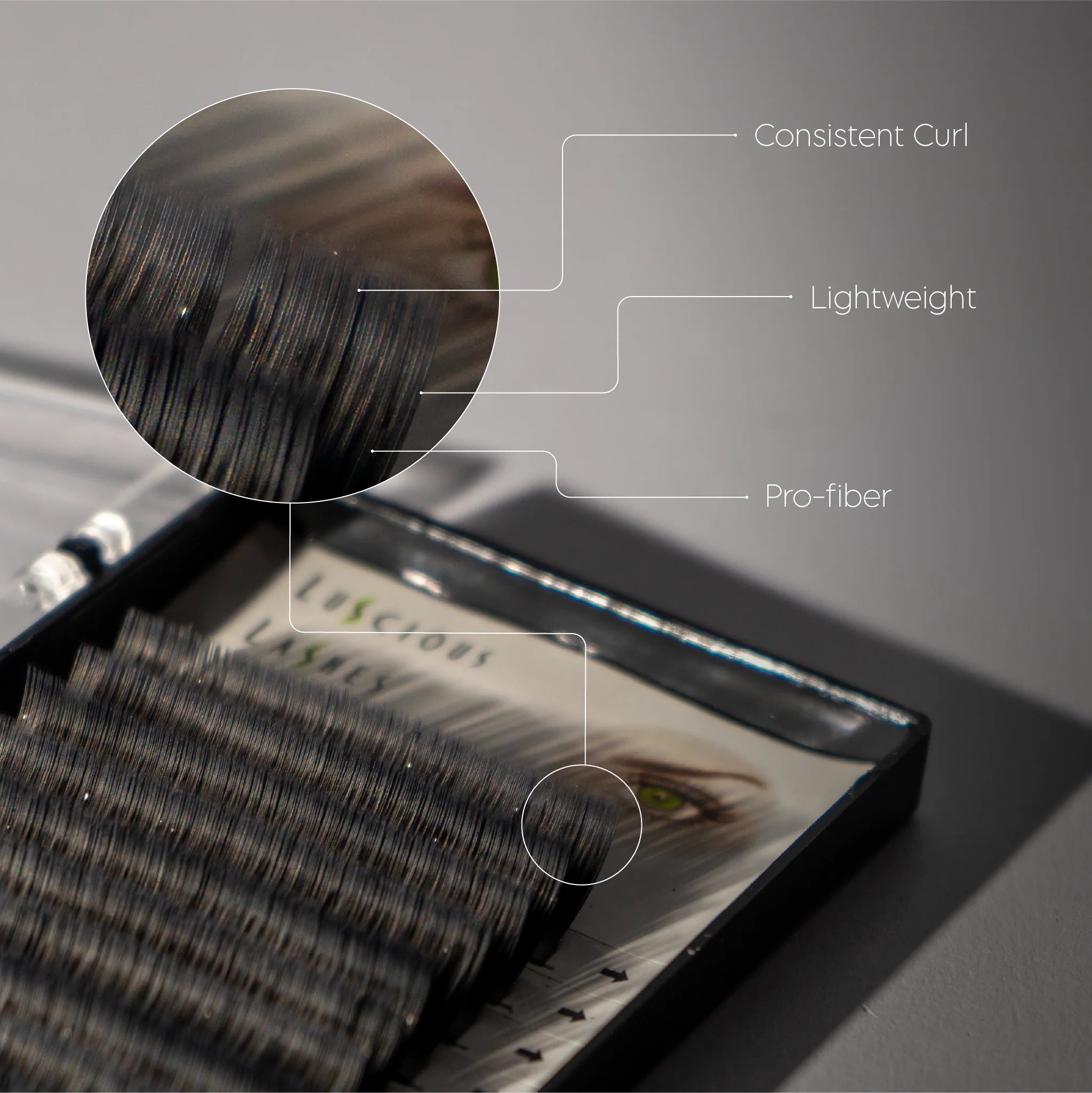 C-Curl Ellipse Lashes 0.15mm Black 11mm