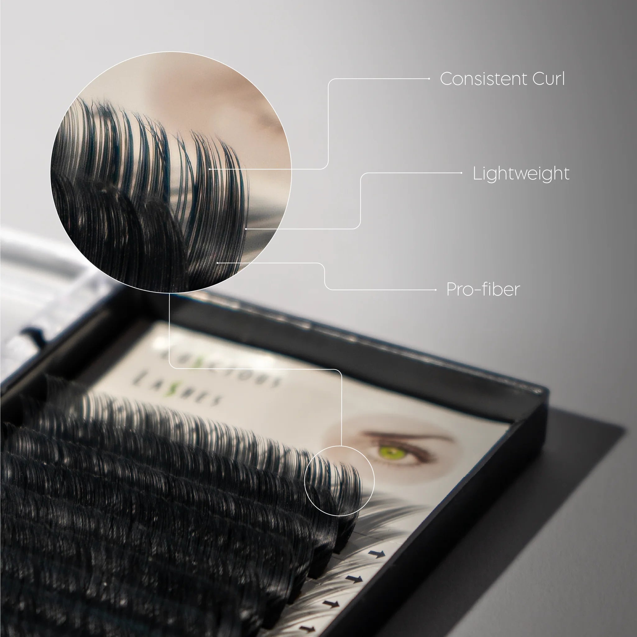 D-Curl Ellipse Lashes 0.15 Black 10mm