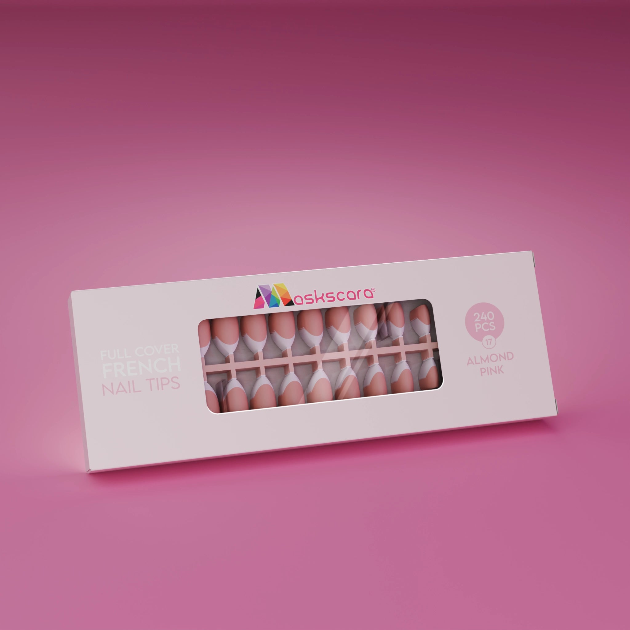 Full Cover French - Almond Pink Tips (17)