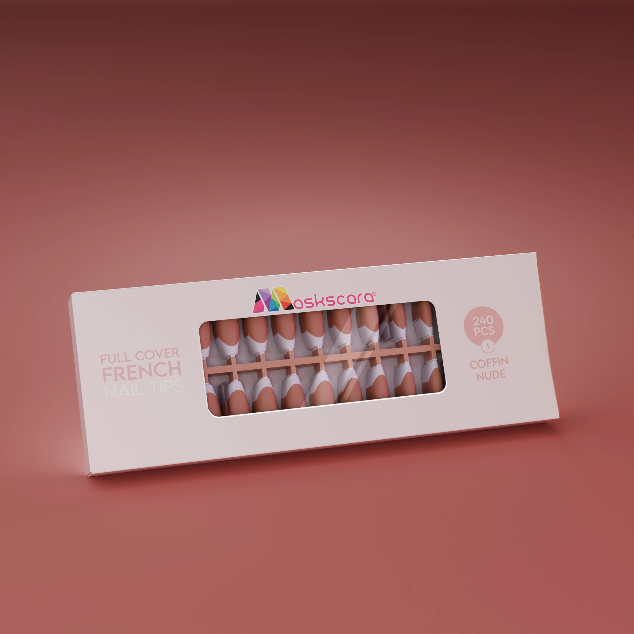 Full Cover French - Coffin Nude Tips (1)