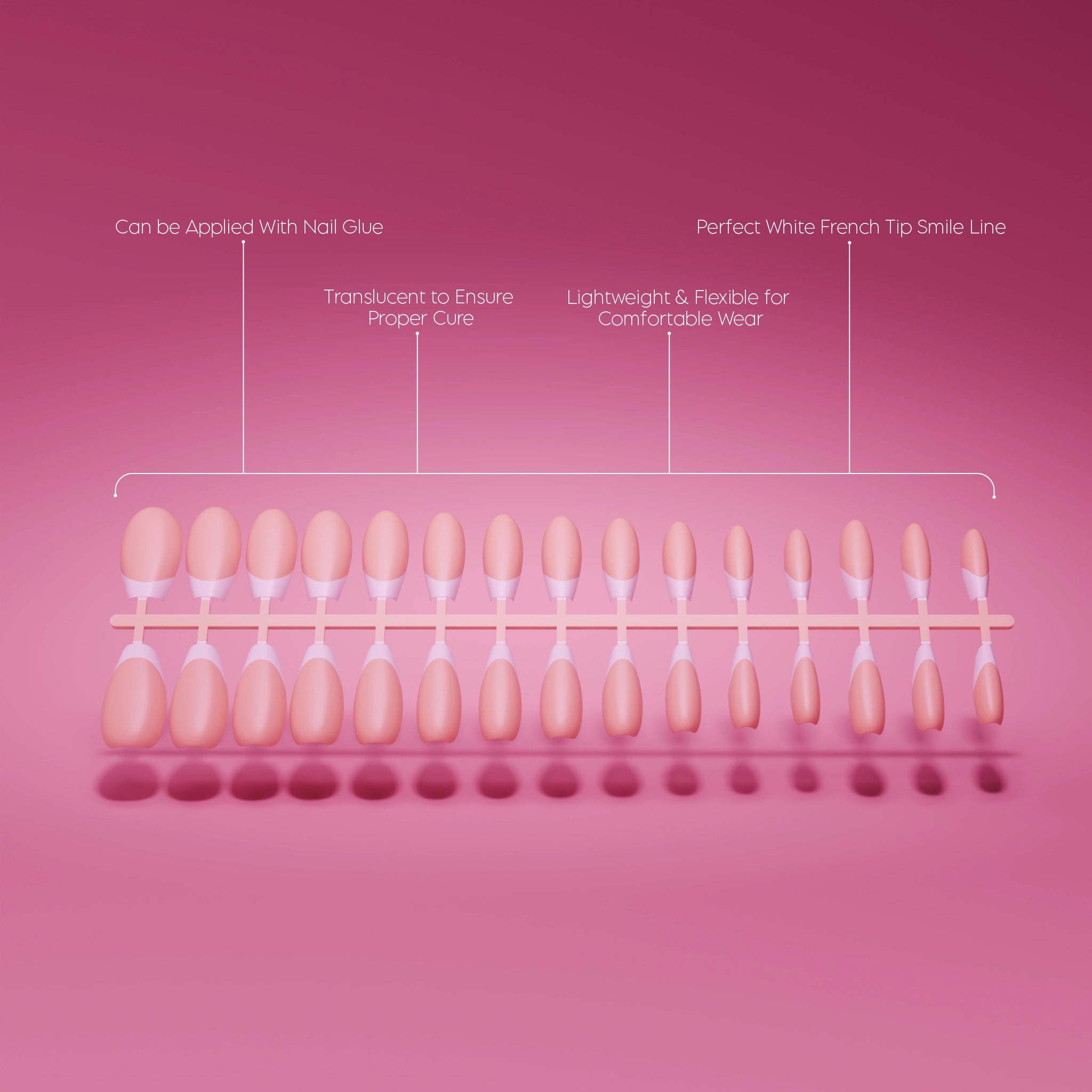 Full Cover French - Coffin Pink Tips (2)