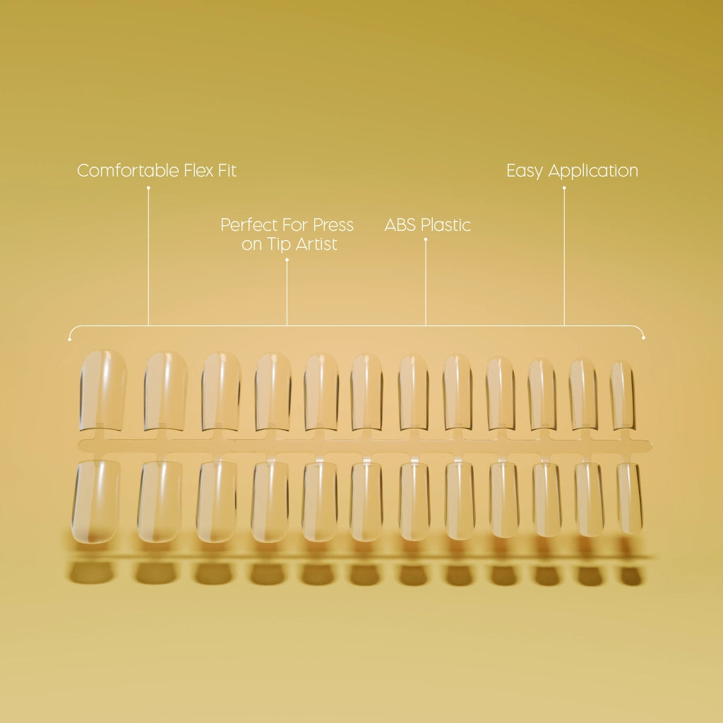 Full Cover Clear Square Medium Tips