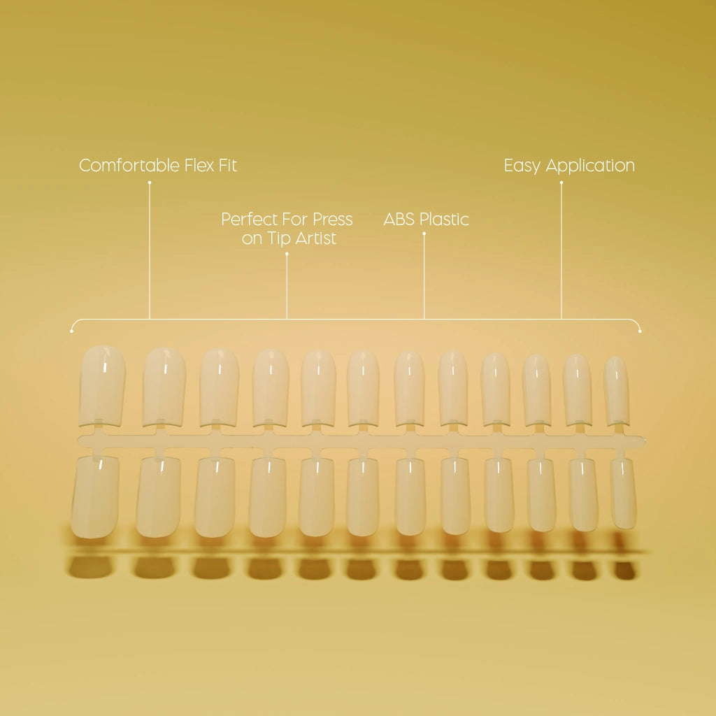 Full Cover Natural Square Medium Tips