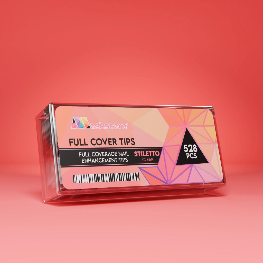 Full Cover Clear Stiletto Long Tips