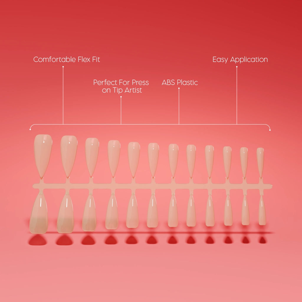 Full Cover Natural Stiletto Long Tips