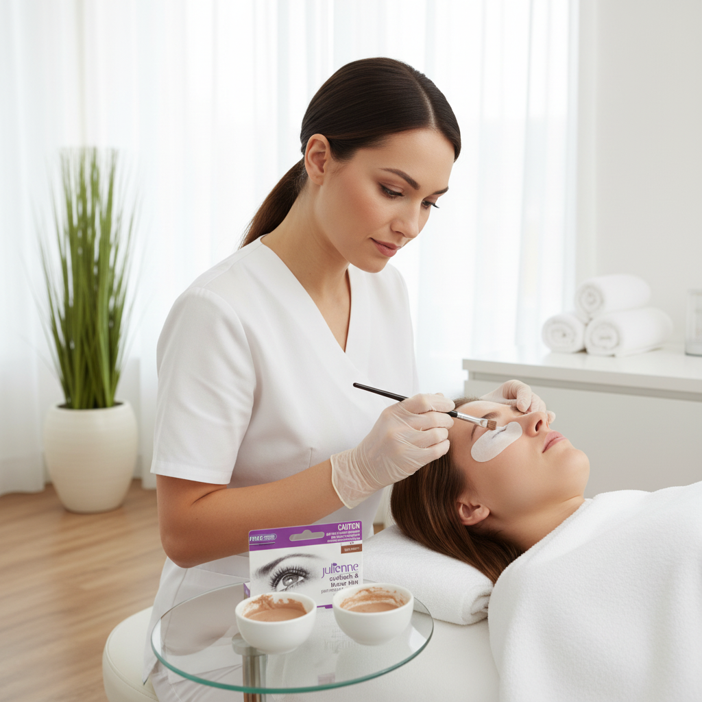 Julienne Eyelash & Brow Tint Light Brown therapist theme