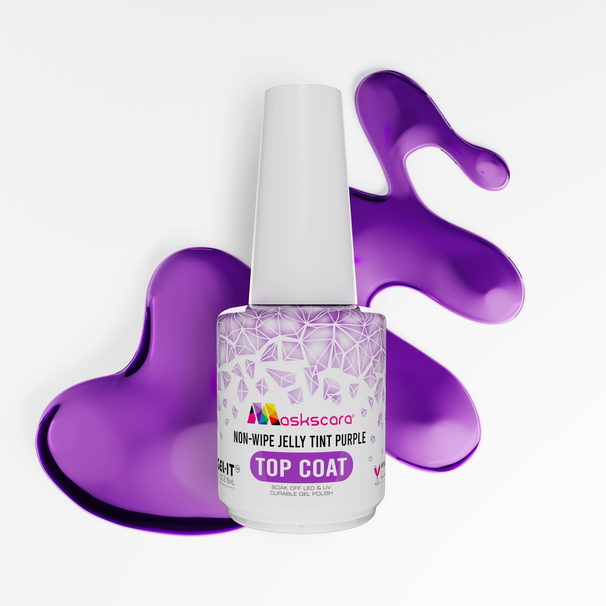 <img scr = “Maskscara Non Wipe Top Coat - Purple Jelly Tint.jpg” alt = “Purple Jelly Tint Top Coat by the brand Maskscara”>