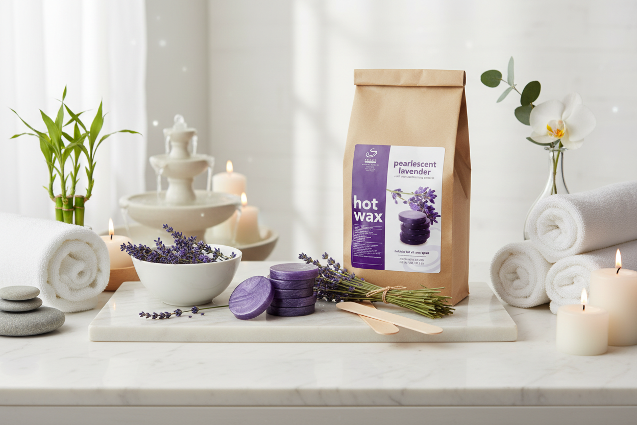 Pearlescent Lavender Hot Wax Disc 1Kg Luxury Spa