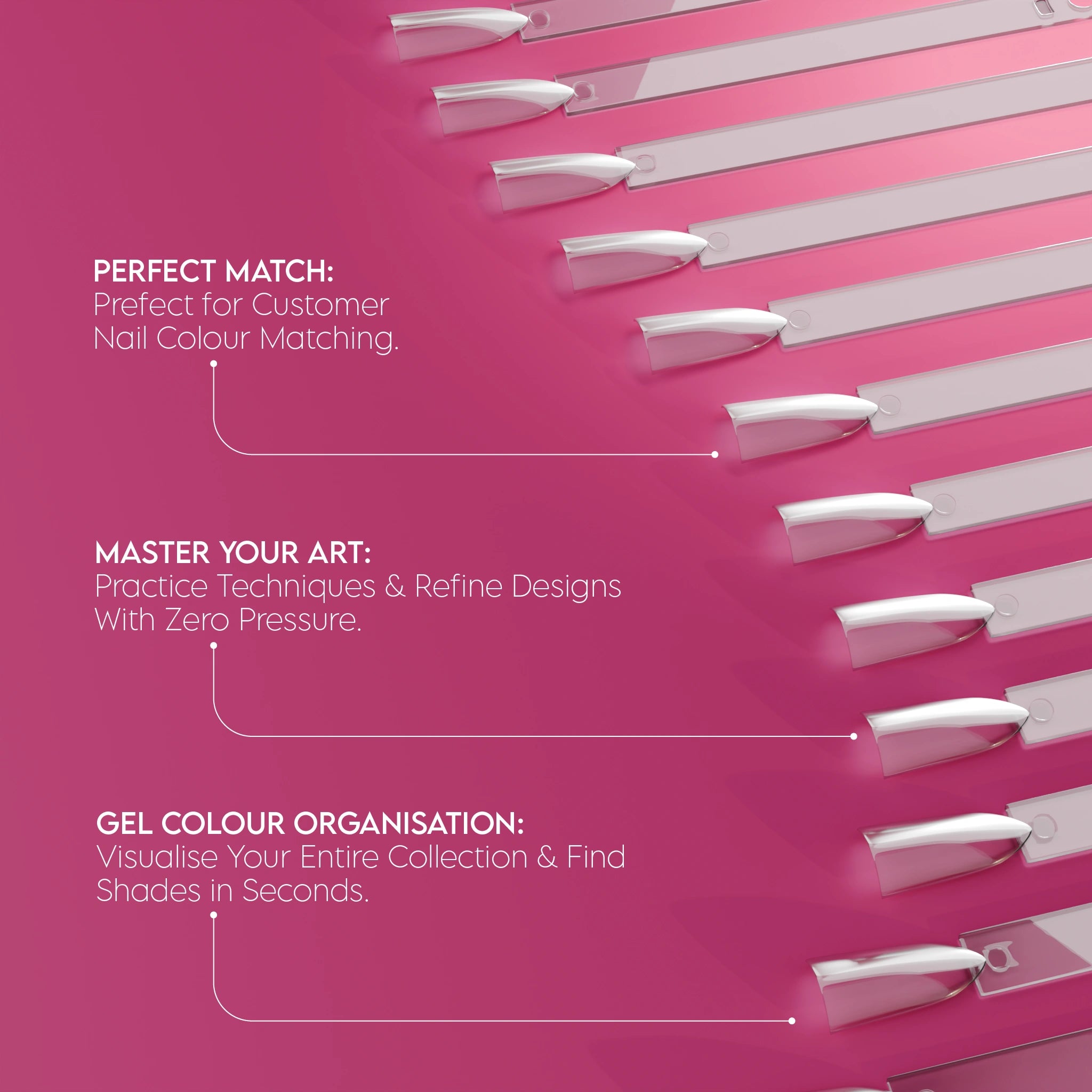 Colour Display Sticks - Clear (40 Pcs)