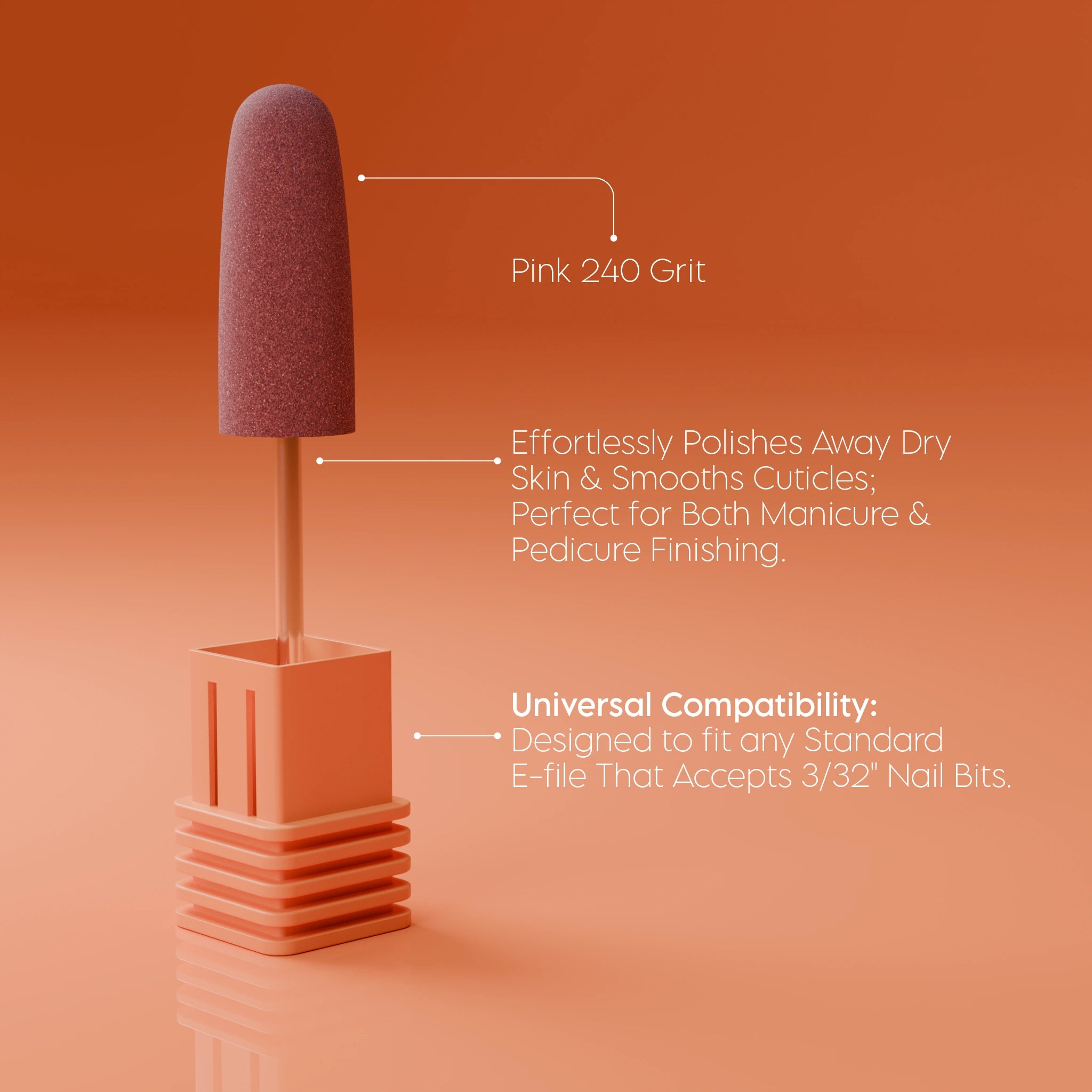 Pink Silicone E File bit #240