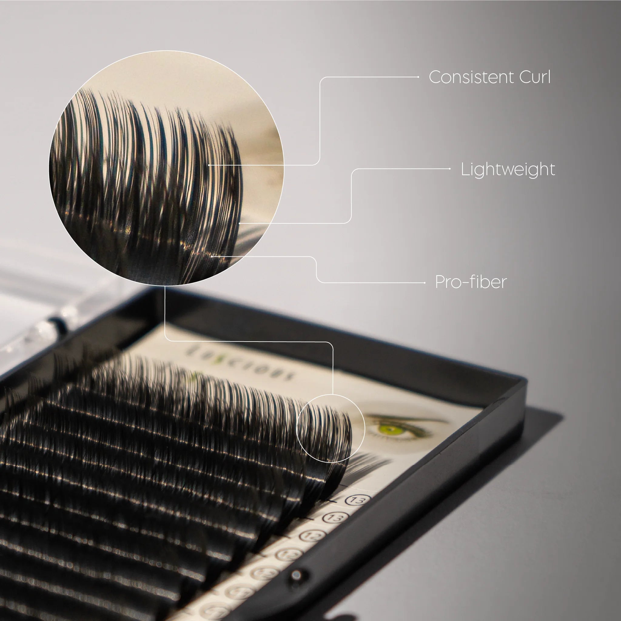 C-Curl Lashes 0.07mm Black 7-13mm