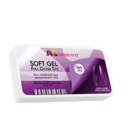 Soft Gel Tips - Full Cover (Coffin Extra Long) - Maskscara