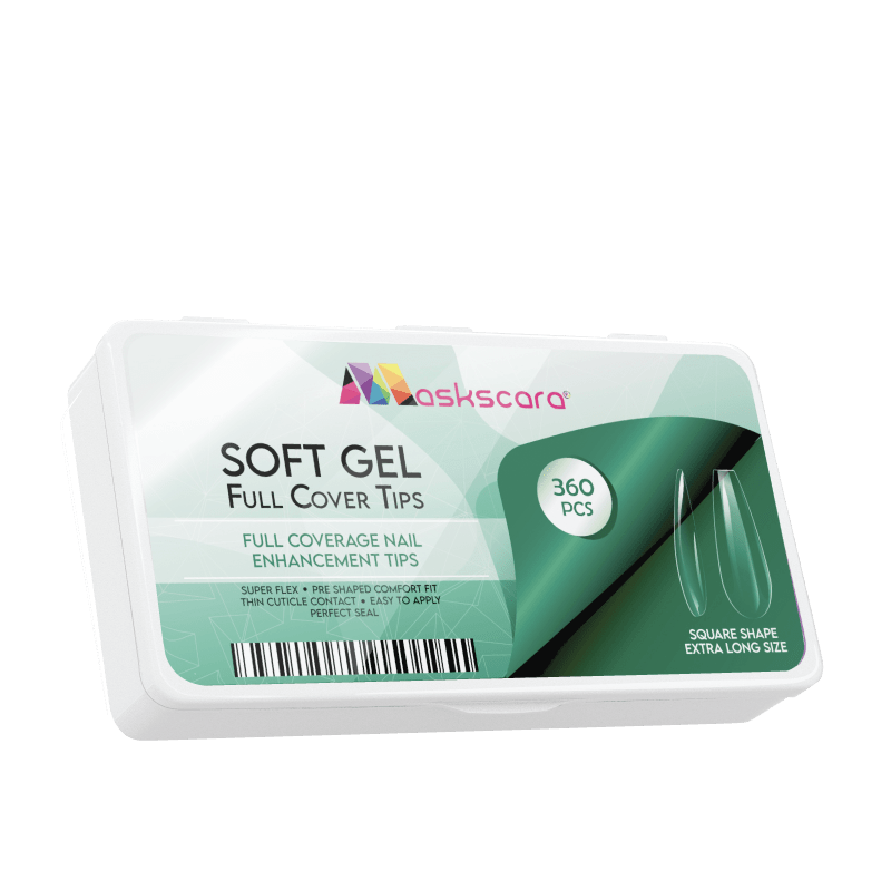 Soft Gel Tips - Full Cover (Square Extra Long) - Maskscara