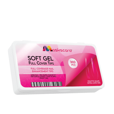 Soft Gel Tips - Full Cover (Stiletto Extra Long) - Maskscara