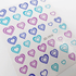 Nail Art Sticker - Ombre Hearts Blue & Purple - Maskscara