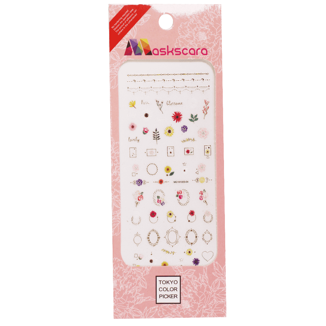 Nail Art Sticker - Floral (MG181005-04) - Maskscara