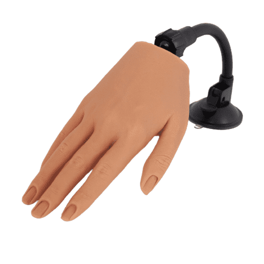 Silicone Practice Hand with stand - 04 Tan - Maskscara