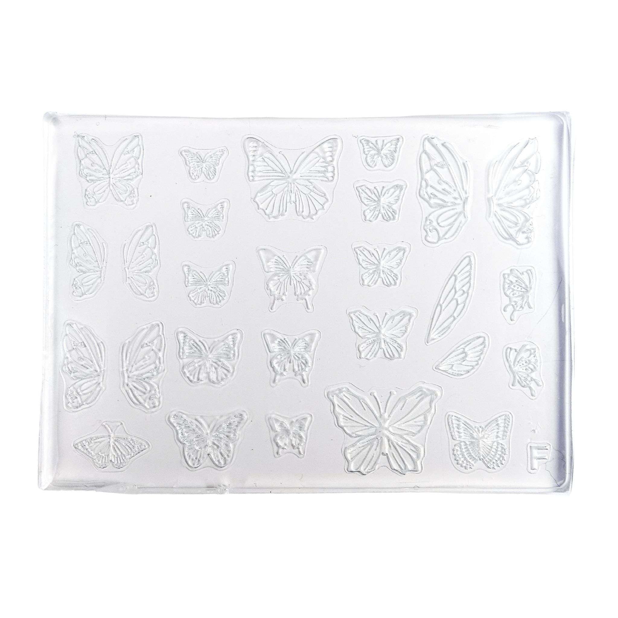 3D Thin Silicone Mold #F - Butterflies